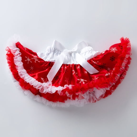 MHFRRA Girls Dress Girls Rainbow Birthday Party Tutu Skirt Performance Skirt Bowkot Cute Fashion Dot Printing Skirt 0-1 Years