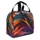 thumbnail image 2 of Easygdp Colorful Abstract Wave Motion Bolsa Térmica Premium - Tela Oxford Impermeable, Gran Capacidad, Bolsillo Frontal, Unisex para Trabajo, Escuela, Actividades al Aire Libre y Picnics, 2 of 8