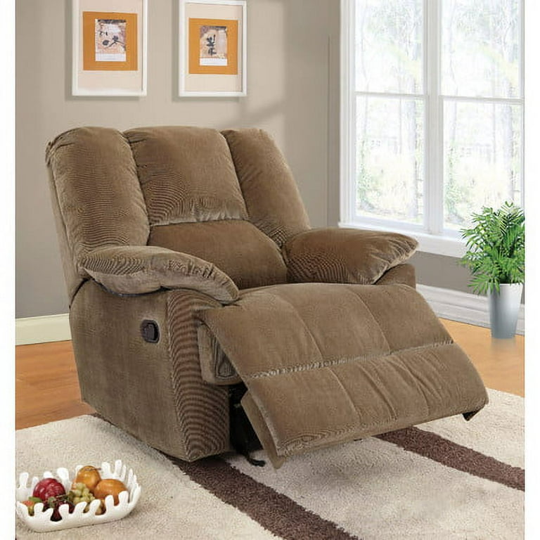 Oliver Collection Corduroy Glider Recliner Multiple Colors