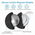 thumbnail image 3 of 10 Pcs Silicone Wrapped Curtain Liner Weights Magnetic Shower Curtain Weights, 3 of 10