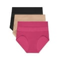 thumbnail image 2 of Blissful Benefits by Warner's Women's No Muffin Top Seamless Brief Panties 3-Pack, Style RS1503W, 2 of 2