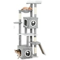 thumbnail image 1 of PawHut 65 Inch Cat Tree, Multi-Level Cat Tower with Condos, Perch, Grey, 1 of 10