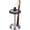 Black/Chrome, variant on Steel Divided Toothbrush Holder Stand, 3.25" x 3.25" x 5.75" | Four Divided Compartments, Brushed Nickel & Polished Chrome