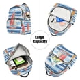 thumbnail image 5 of FORMRS Mini Backpack Purse for Women Quilted Travel Daypack Casual Shoulder Bag, Red Sailboats, 5 of 7