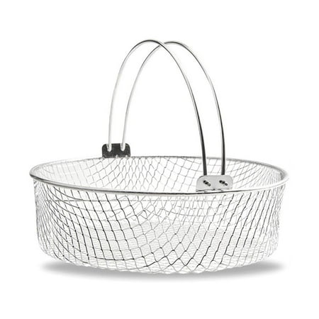 

MEGAWHEELS Air Fryer Basket Steamer Basket 304 Stainless Steel Mesh Basket For Air Fryer Air Fry Crisper Basket Air Fryer Accessory 8 Inch Basket With Handle