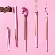 Real Techniques Naturally Beautiful Eye Makeup Brush Kit, Professional Eye Brush Set, Soft Bristles, Cosmetic Brushes For Eyeshadow, Eyebrow, Blending, Fan, and Eyelashs, 5 Piece Set