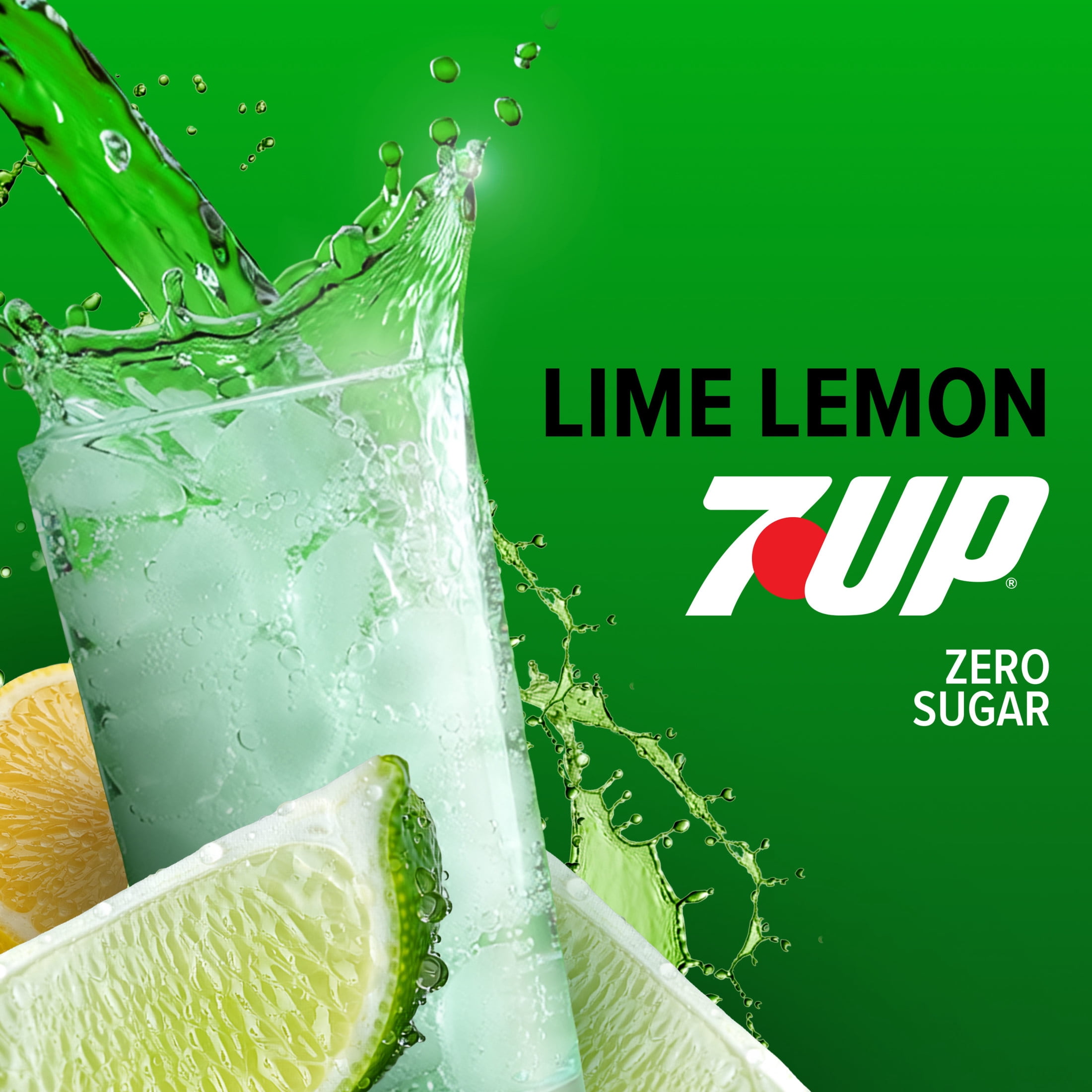 7UP Caffeine Free Zero Sugar Lime Lemon Soda Pop, 16.9 fl oz, 6 Pack Bottles