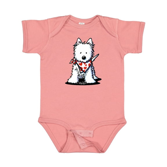 Inktastic Westie in Bandana Boys or Girls Baby Bodysuit