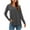Gray, variant on biudgviw Fall Tops for Women Crew Neck Solid Color Basic Tee Shirts Long Sleeve Comfortable Side Split Trendy Tunic Blouses