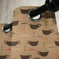 thumbnail image 4 of Ambesonne Kitchen Grommet Curtain, Coffee Cups Espresso, 50" x 54", Chocolate Pale Brown, 4 of 6