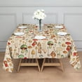 thumbnail image 3 of Colorful Mushroom Assortment Beige Pattern Square Tablecloth,Waterproof Square Table Cover,Wipeable Spillproof Washable Table Cover for Home Kitchen Party Decor 60"x60"(152x152cm), 3 of 6