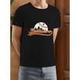 thumbnail image 1 of Men'S Black Cotton Patterned Jazz Style Saxophone Design with Colorful Notes Printed pattern short-sleeved shirt, 1 of 5