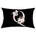 thumbnail image 2 of Fiudx Funda de Almohada Floral, Elegante Diseño Del Alfabeto Inglés, Suave Poliéster Color Melocotón, Ideal para Sofá Cama, Sillón, Aspecto Acogedor y Moderno, Tamaño 50 X 30 Cm, Ideal Como Regalo., 2 of 2