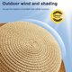 thumbnail image 3 of Sombrero de mujer con circunferencia de 56-58 cm, sombrero para el sol de verano, sombrero con cúpula rizada, lindo sombrero de paja con protector solar, sombrero de playa informal, 3 of 5