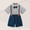 Gray, variant on Boys 4 Piece Sets Formal Short Sleeve Suit Shirt & Shorts & Y-Back Suspender & Bowtie Set for Wedding Graduation Piano Recital School Uniform White