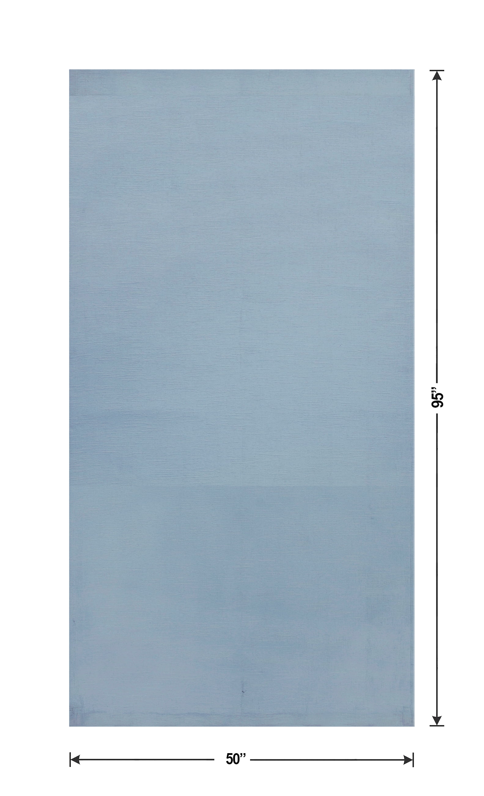 Better Homes & Gardens Textured Solid Chenille Light Filtering Single Curtain Panel, Blue Silver, 50"W x 95"L