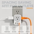 thumbnail image 4 of Cargador de pared USB TESSAN Outlet Splitter con 4 tomas de corriente alterna y 3, 4 of 6