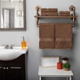 thumbnail image 2 of Egyptian Cotton 900 GSM Hotel Quality 6-Piece Towel Set, 2 Face, 2 Hand, and 2 Bath Chocolate, 2 of 3