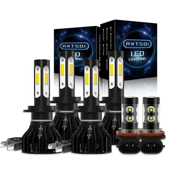 6000K H7 H7 H11 LED Headlight H7 High Low   H11 Fog Light Bulbs Plug&Play Set of 6,k9