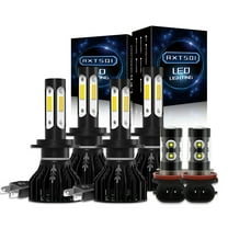 6000K H7 H7 H11 LED Headlight H7 High Low H11 Fog Light Bulbs Plug&Play Set of 6,k9