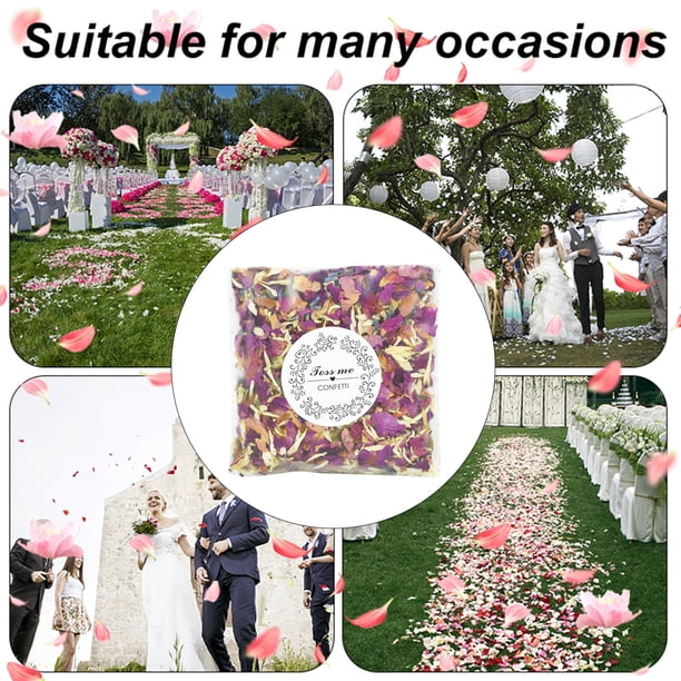 Flores Secas Boda Fiesta Confeti Pétalos de rosa secos Flor seca ecológica 5 bolsas Sywqhk Libre de BPA