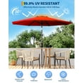 thumbnail image 2 of CazToi 9FT Outdoor Market Patio Umbrella, UV-Resistant Sunshade with Push Button Tilt & Crank for Garden Deck Pool, 2 of 7