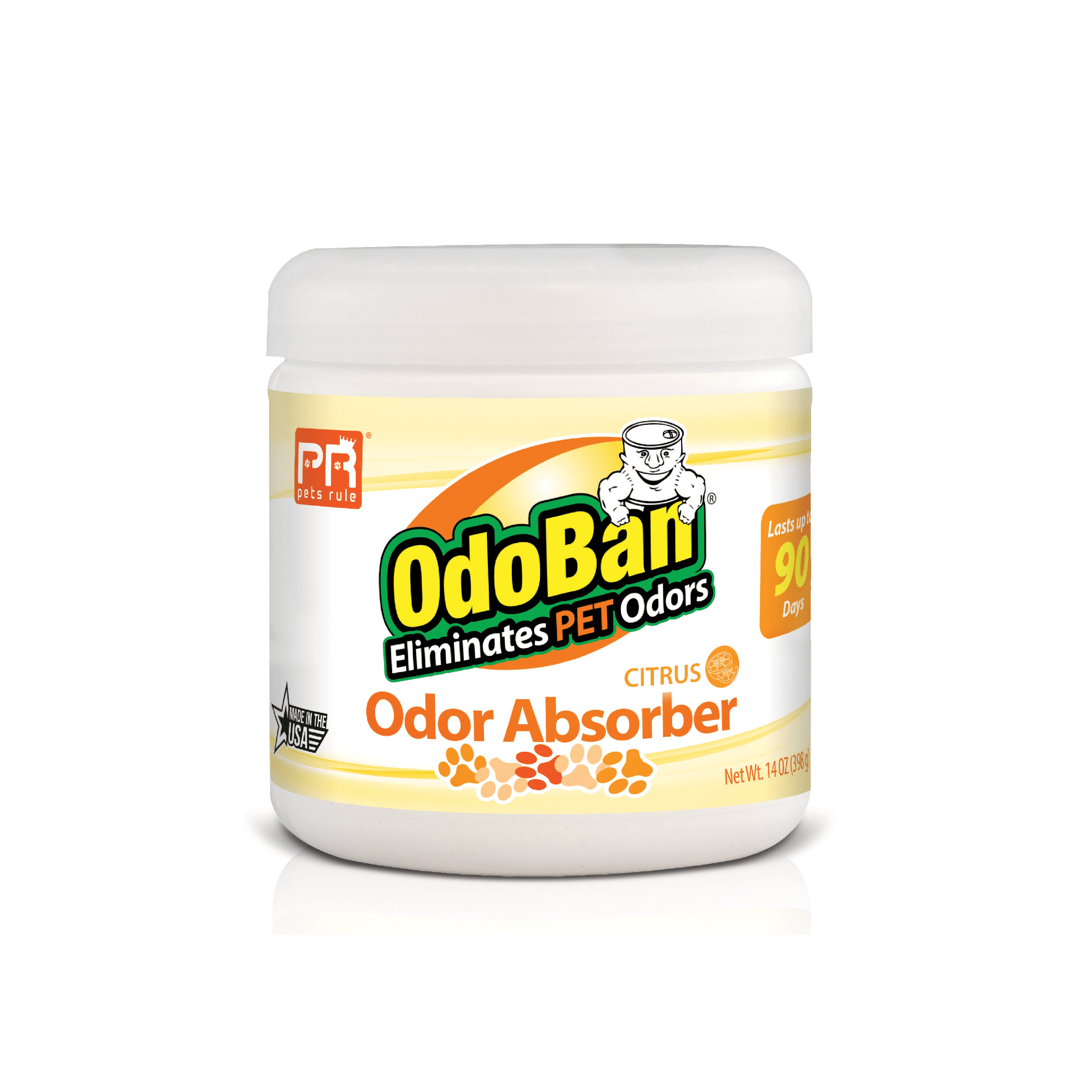OdoBan Pets Rule Solid Odor Absorber Air Freshener, 14 Ounce Jar