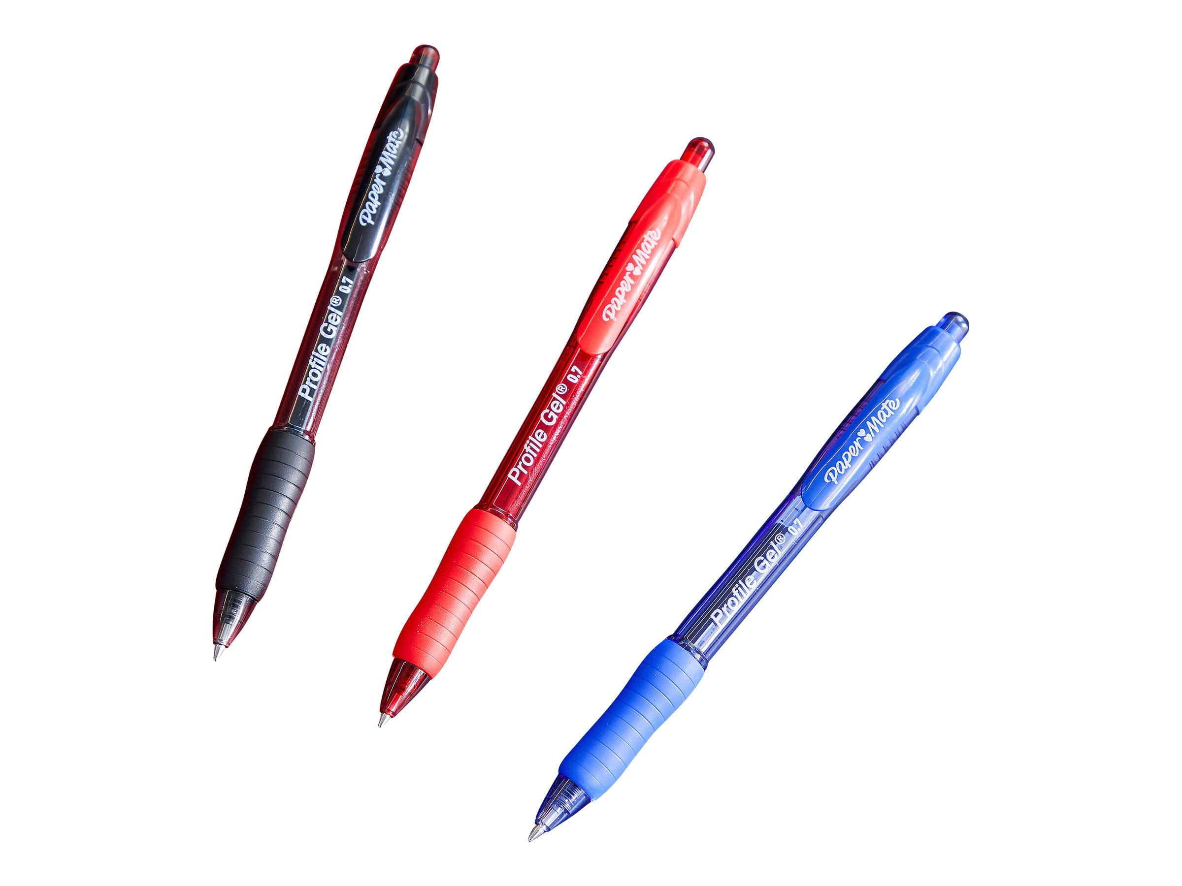 Papermate 2095463 0.7 mm Profile Retractable Gel Pen, Red - Pack of 12