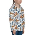 thumbnail image 3 of Kdxio winter Scarf deer Pattern Boys Athletic Unisex Boys Girls Hoodie with Pocket Sweatshirts-Small, 3 of 6
