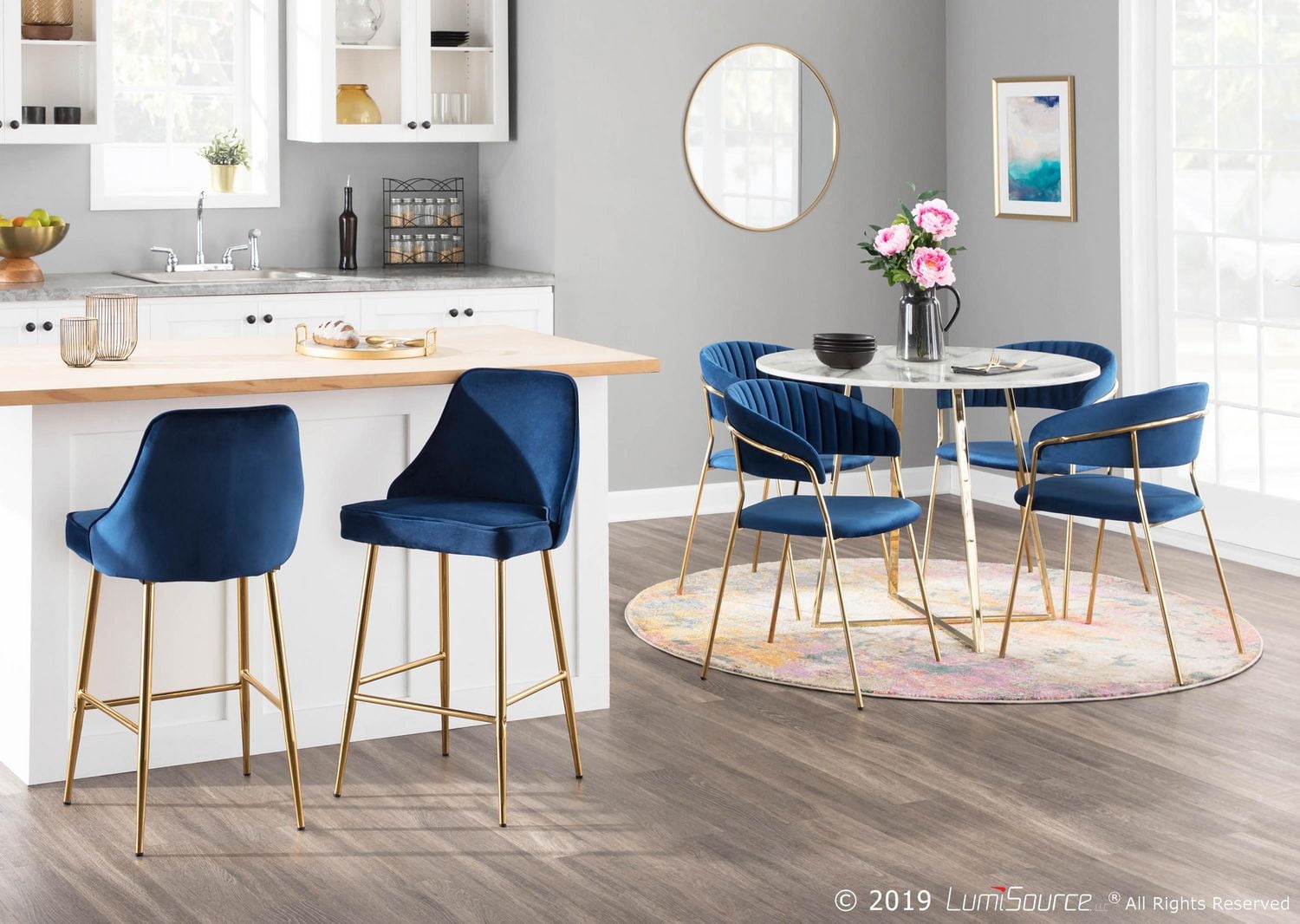 Tabouret de comptoir glamour Marcel de LumiSource