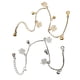 thumbnail image 5 of Tobilleras Qarigey Pulseras de tobillo con cadena de trébol plata 20Conjunto, 5 of 6