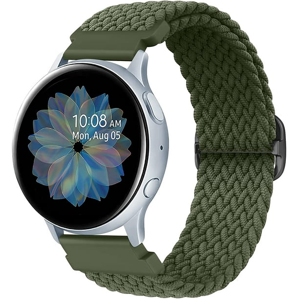 Amzpas Braided Elastic Band for Samsung Galaxy Watch 4 Galaxy Watch 4 Classic Galaxy Watch Active 2 44mm 40mm