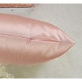 thumbnail image 4 of Aiking Home 12x18 Inches Faux Silk Rectangular Throw Pillow Cover, Zipper Closure, Rose Pink (Set of 2), 4 of 4