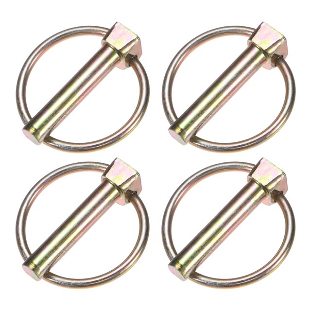 Uxcell 4Pack Pasador de Anillo, 8x40mm Pasadores de Remolque de Acero al Carbono con Zinc de Color