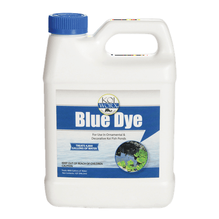 KoiWorx Blue Dye - Ornamental and Decorative Pond Dye, Water Features and Fountains, Safe for Koi - 1