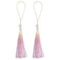 thumbnail image 1 of Unique Bargains 2Pack 5' Silky Bookmark Tassels with Loop for DIY Craft Accessory, Yellow/Pink, 1 of 6
