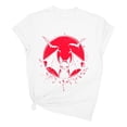 thumbnail image 2 of Xdegoge Women's Halloween Graphic T-Shirt Moon Bat Print Short Sleeve Casual Tee Classic Fit Top for Fall Festival Holiday Party Everyday Wear, 2 of 3