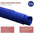 thumbnail image 2 of ELW Chap Splits Suede 4-5 oz 1.6-2mm Royal Blue Pre-Cut Piece 1-3 SQ FT 2 PCS Bundle - Split Leather AB Grade Cowhide - Perfect for Auto Garments Chaps Bags Vest Aprons Saddles Moccasins, 2 of 7