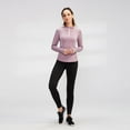 thumbnail image 3 of JANDEL Women's Spring Full Zip Running Track Jacket, Long Sleeve Slim Fitness, Soft Handfeel Sports Jacket Pink L, 3 of 12
