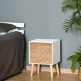 thumbnail image 2 of HOMCOM Nightstand Bedside Table with 2 Drawers, White, 2 of 10