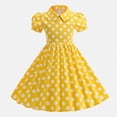 thumbnail image 2 of Sgkm Girls Dresses for Teens Polka Dot Holiday Dress Puff Sleeve Girls Baby Clothes Fitted Children Clothes, 2 of 6