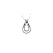 0.25%20Carat%20Double%20Teardrop%20Pendant%20with%20Cubic%20Zirconia%2014K%20White%20Gold%20with%20White%20Gold%20Chain