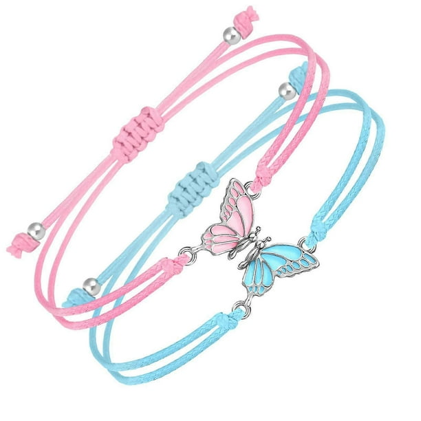 Butterfly Friendship Bracelet, Cute Butterfly Friendship Bracelets, Adjustable Friendship Bracelet Couple Bracelets, Butterfly Gift Bracelets for Cou