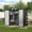 Black, variant on Clouddwell 6 ft. x 4 ft. Outdoor Storage Shed, Metal Garden Shed with Lockable Doors & Sloped Roof for Backyard, Patio, Poolside