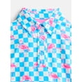 thumbnail image 2 of Birdie Bound Boys Checkerboard Flamingo Polo Shirt, Sizes 4-16, 2 of 3
