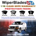 thumbnail image 2 of 2011 GMC Savana 3500 Beam Wiper Blades Wipers w/1yr Warranty (Set of 2) (WiperBladesUSA), 2 of 5