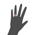 thumbnail image 3 of 14k Yellow Gold, Fancy Estate Style Cocktail Ring Created Color Pear CZ Synthetic Jan Birthstones Size 07.5, 3 of 3