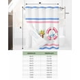 thumbnail image 6 of No Hook Shower Curtain with Snap-in Liner, Summer Beach Waterproof Fabric Bathroom Curtains, Ocean Coastal Slippers Stripes Coconut Bath Curtains & Mesh Top Window 66"x72", 6 of 6