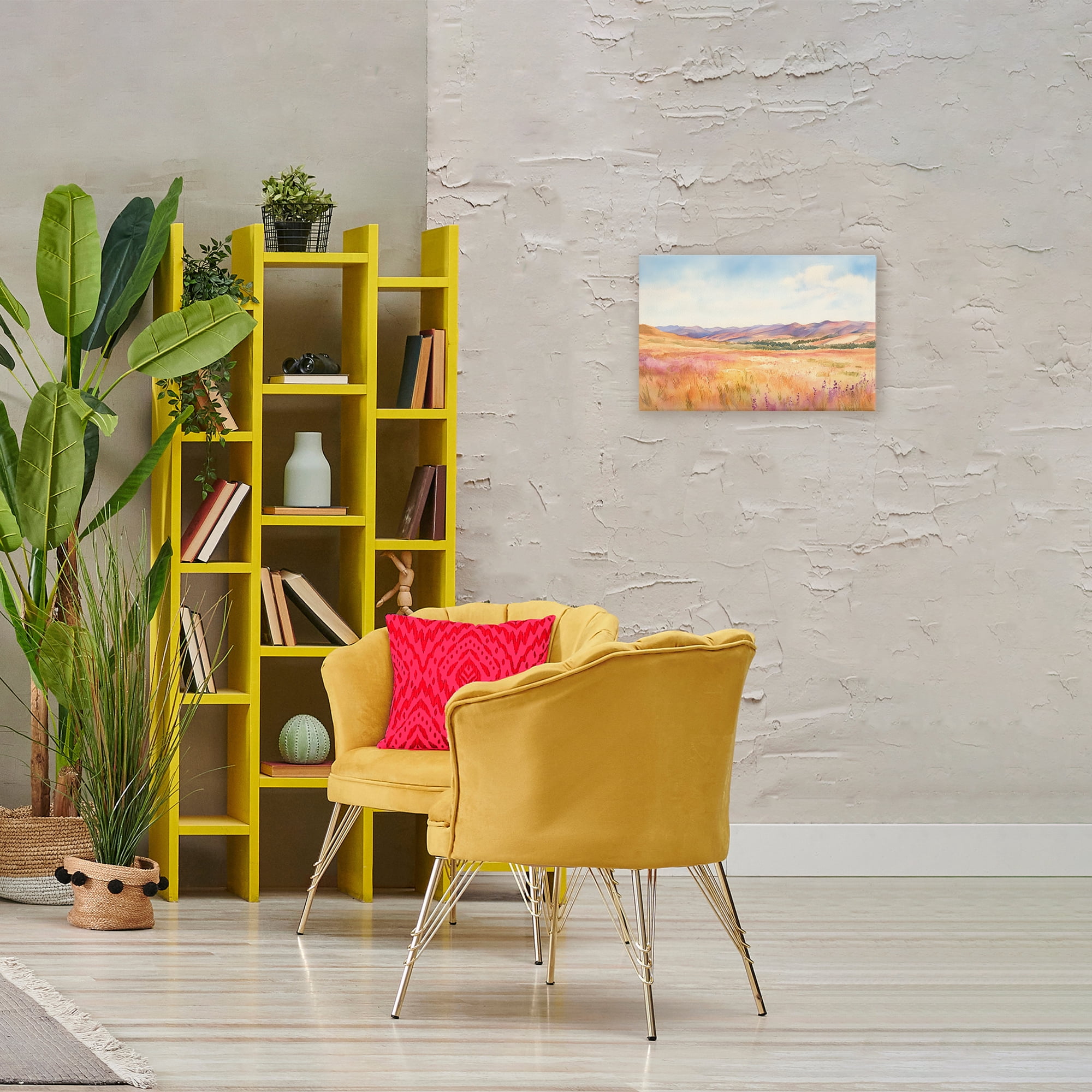 Stupell Industries Pastel Valley Panorama Canvas Wall Art, design by Petal Prints Design