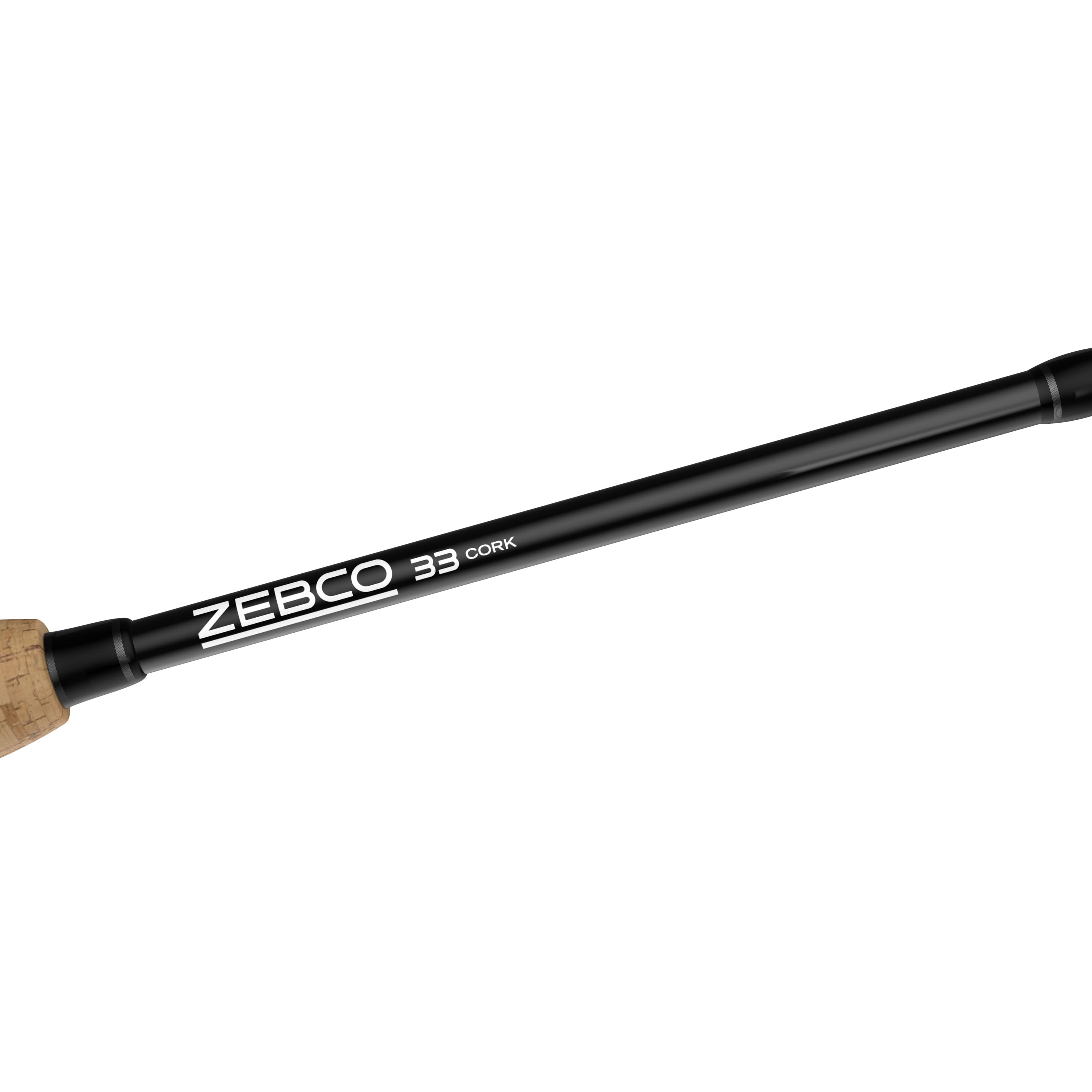 Zebco 33 Cork Handle Spincast Reel and IM6 Graphite Fishing Rod Combo, 6ft 6in 2-piece, Black